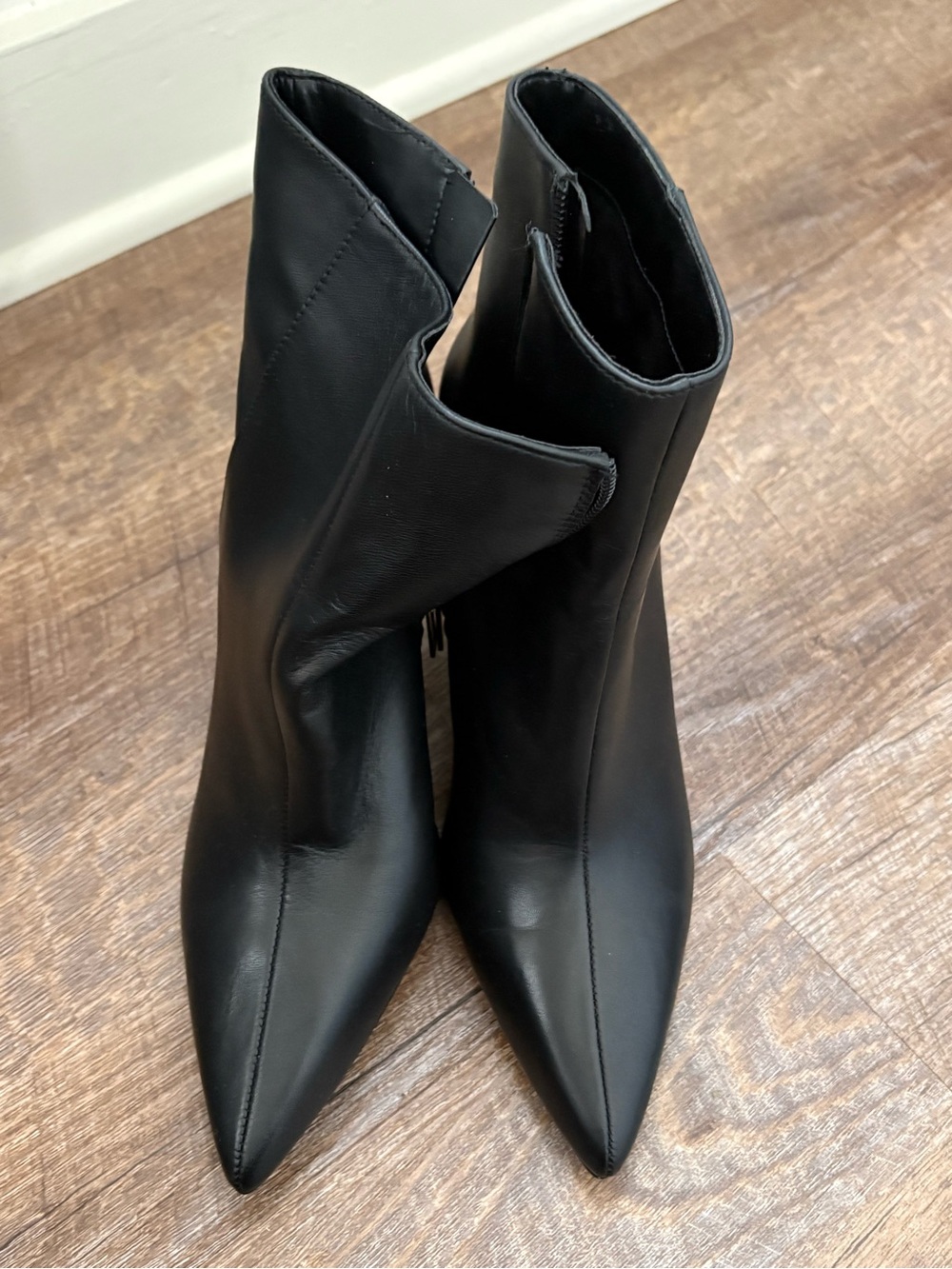 Vince Camuto Black Pointed Toe Ankle Booties